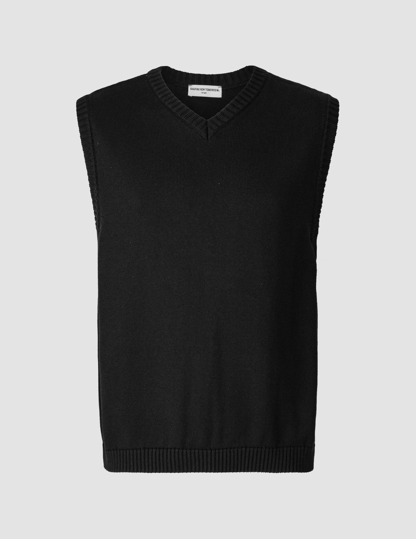 Heavy Knit Vest Black